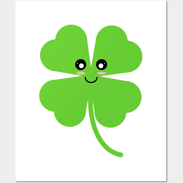 Cute Lucky Shamrock Wall Art by Kelly Gigi